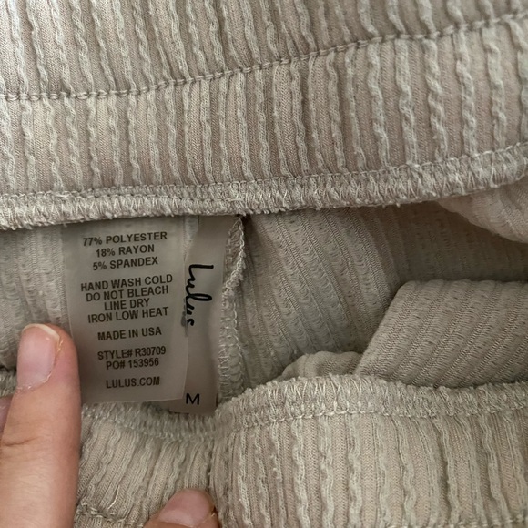 Lulu's Cream Ribbed Pants - Picture 2 of 2